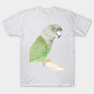 brown-headed parrot watercolor portrait T-Shirt